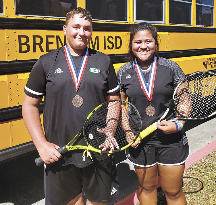 Brenham JV mixed doubles tennis team places third at district tournament